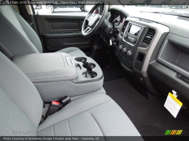 Flame Red / Black/Diesel Gray 2013 Ram 1500 Tradesman Quad Cab