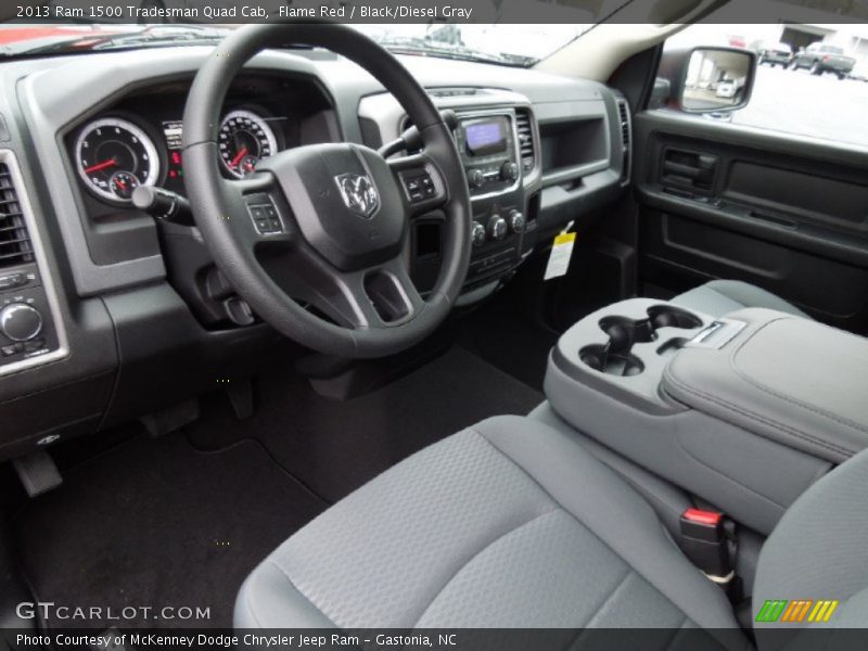 Flame Red / Black/Diesel Gray 2013 Ram 1500 Tradesman Quad Cab