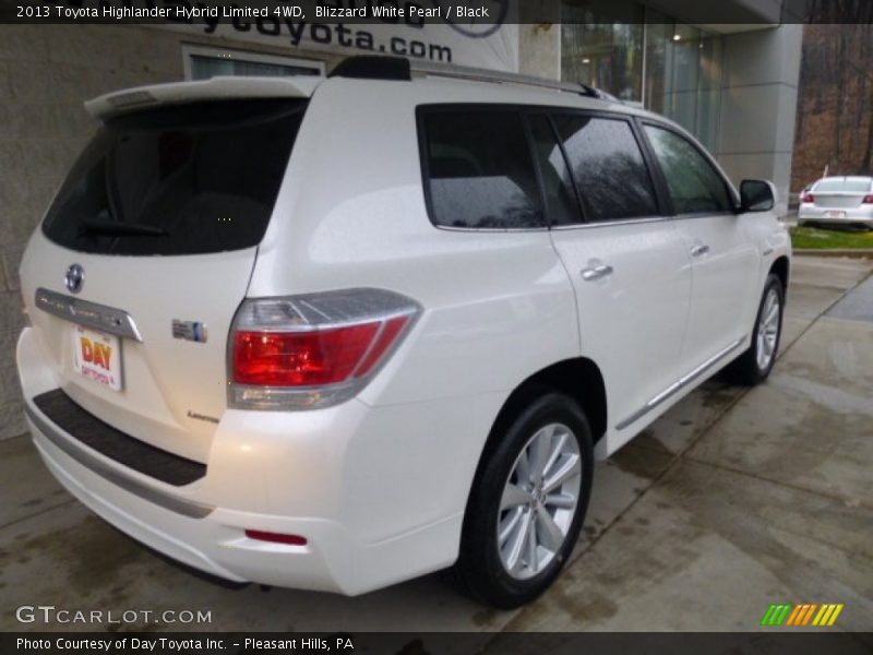 Blizzard White Pearl / Black 2013 Toyota Highlander Hybrid Limited 4WD