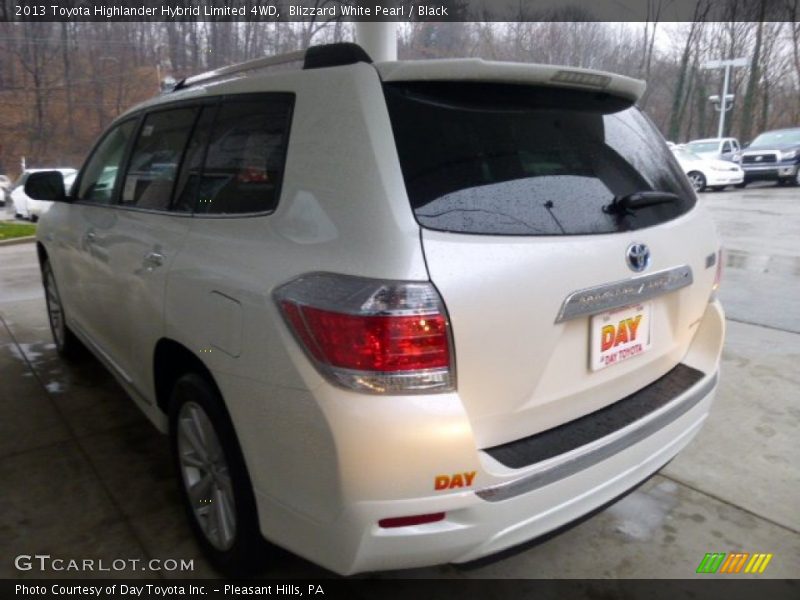 Blizzard White Pearl / Black 2013 Toyota Highlander Hybrid Limited 4WD