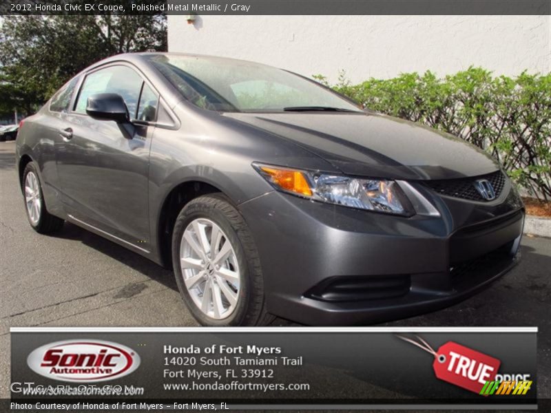 Polished Metal Metallic / Gray 2012 Honda Civic EX Coupe