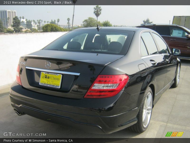 Black / Black 2013 Mercedes-Benz C 250 Sport