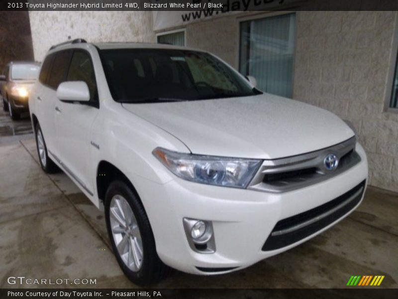 Blizzard White Pearl / Black 2013 Toyota Highlander Hybrid Limited 4WD