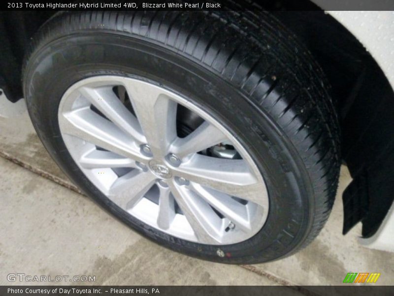 Blizzard White Pearl / Black 2013 Toyota Highlander Hybrid Limited 4WD