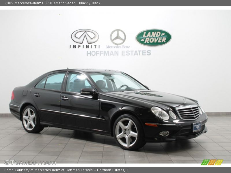 Black / Black 2009 Mercedes-Benz E 350 4Matic Sedan