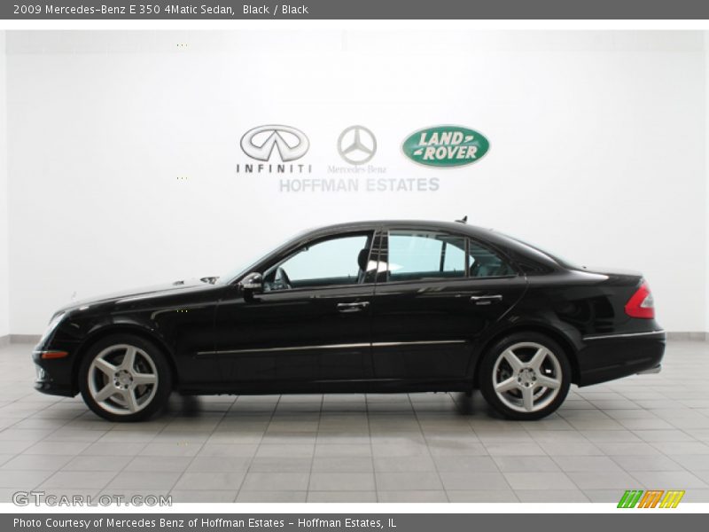 Black / Black 2009 Mercedes-Benz E 350 4Matic Sedan