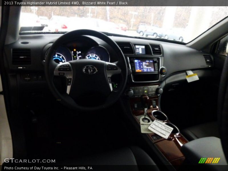 Blizzard White Pearl / Black 2013 Toyota Highlander Hybrid Limited 4WD