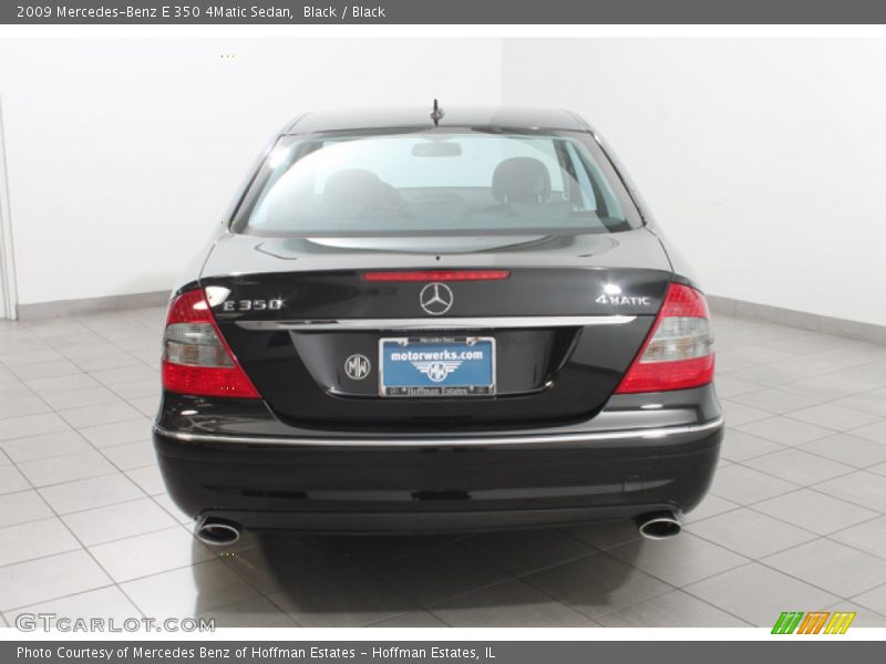 Black / Black 2009 Mercedes-Benz E 350 4Matic Sedan
