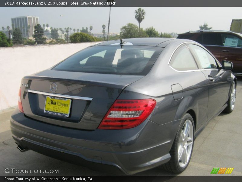 Steel Grey Metallic / Black 2013 Mercedes-Benz C 250 Coupe