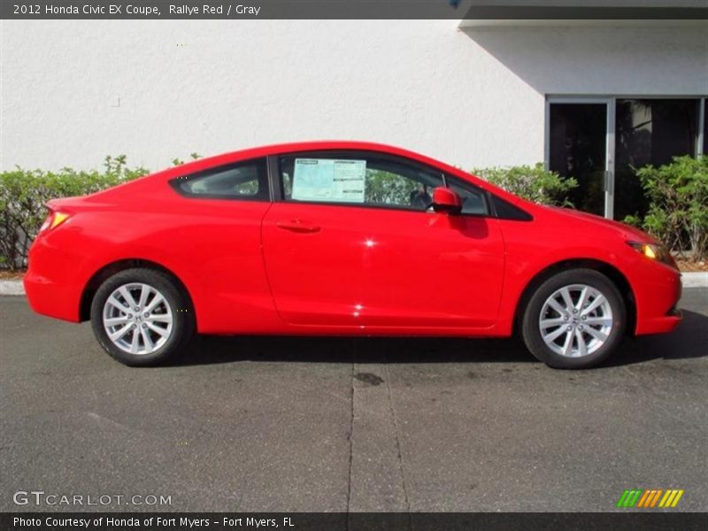 Rallye Red / Gray 2012 Honda Civic EX Coupe