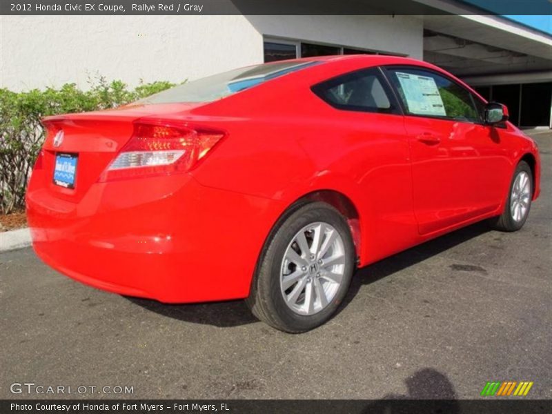 Rallye Red / Gray 2012 Honda Civic EX Coupe