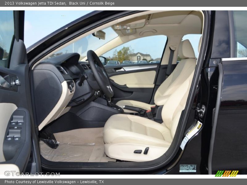Black Uni / Cornsilk Beige 2013 Volkswagen Jetta TDI Sedan
