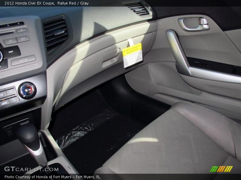 Rallye Red / Gray 2012 Honda Civic EX Coupe