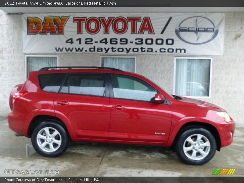 Barcelona Red Metallic / Ash 2012 Toyota RAV4 Limited 4WD