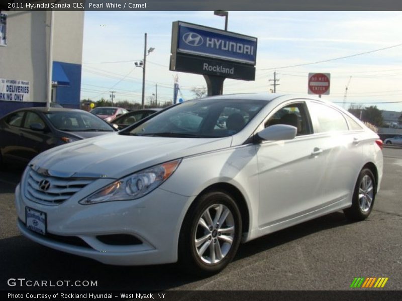 Pearl White / Camel 2011 Hyundai Sonata GLS
