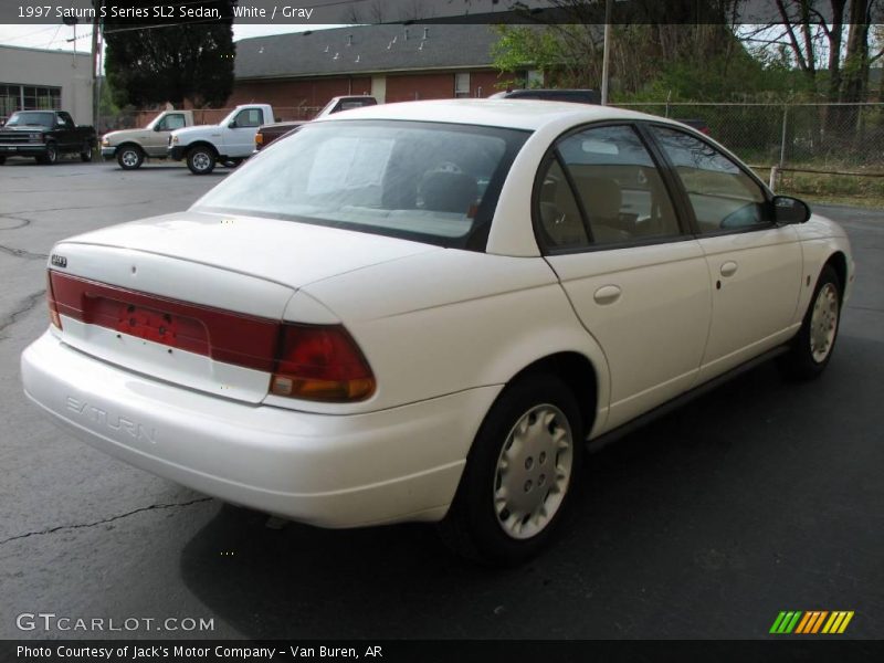 White / Gray 1997 Saturn S Series SL2 Sedan