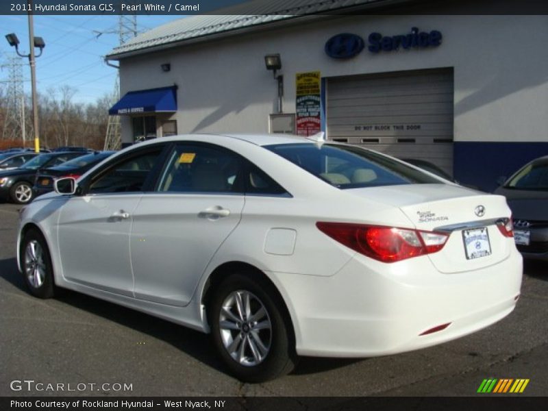 Pearl White / Camel 2011 Hyundai Sonata GLS