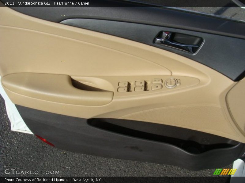Pearl White / Camel 2011 Hyundai Sonata GLS