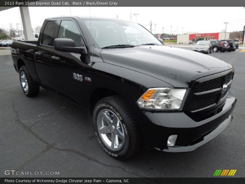 Black / Black/Diesel Gray 2013 Ram 1500 Express Quad Cab