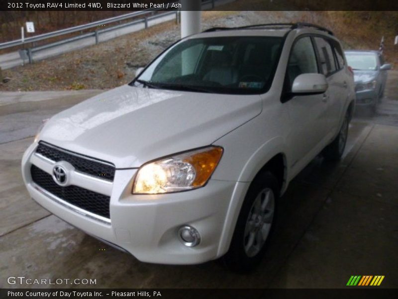 Blizzard White Pearl / Ash 2012 Toyota RAV4 Limited 4WD