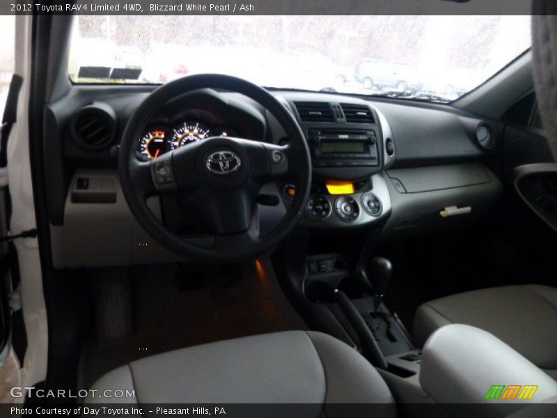 Blizzard White Pearl / Ash 2012 Toyota RAV4 Limited 4WD