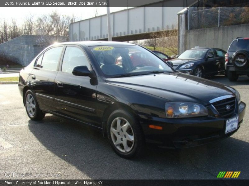 Black Obsidian / Gray 2005 Hyundai Elantra GLS Sedan