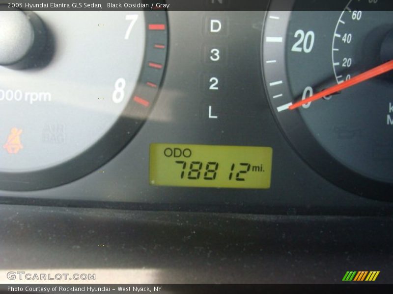 Black Obsidian / Gray 2005 Hyundai Elantra GLS Sedan