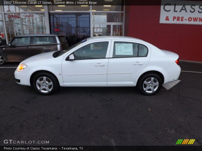 Summit White / Neutral Beige 2007 Chevrolet Cobalt LT Sedan