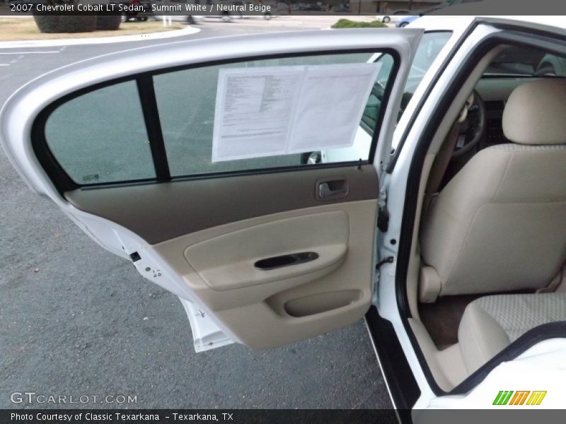 Summit White / Neutral Beige 2007 Chevrolet Cobalt LT Sedan