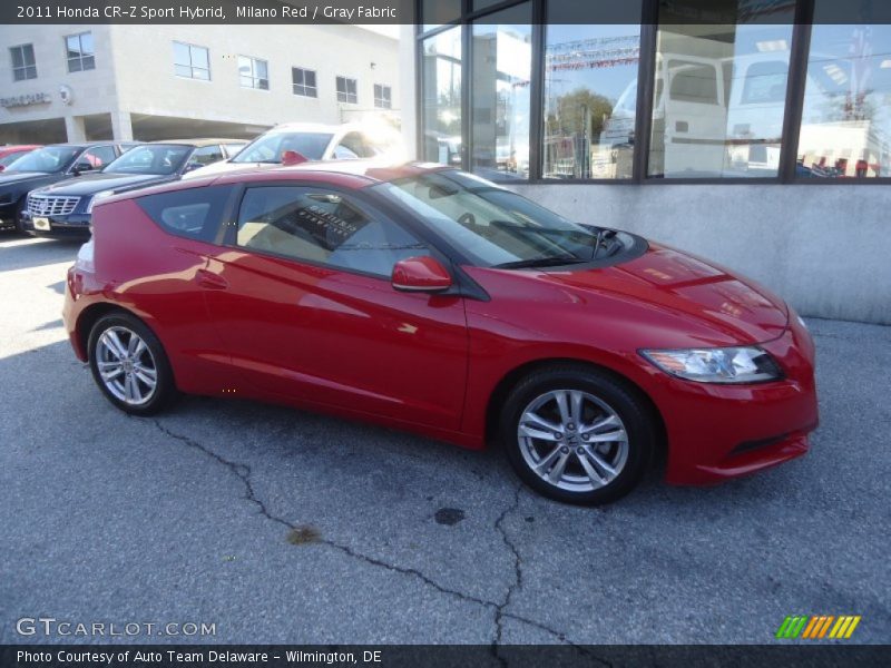 Milano Red / Gray Fabric 2011 Honda CR-Z Sport Hybrid