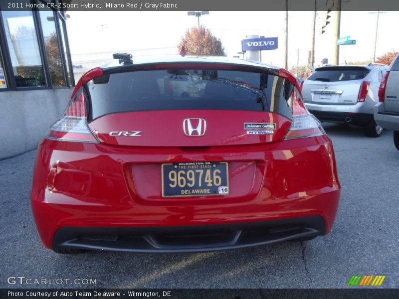 Milano Red / Gray Fabric 2011 Honda CR-Z Sport Hybrid