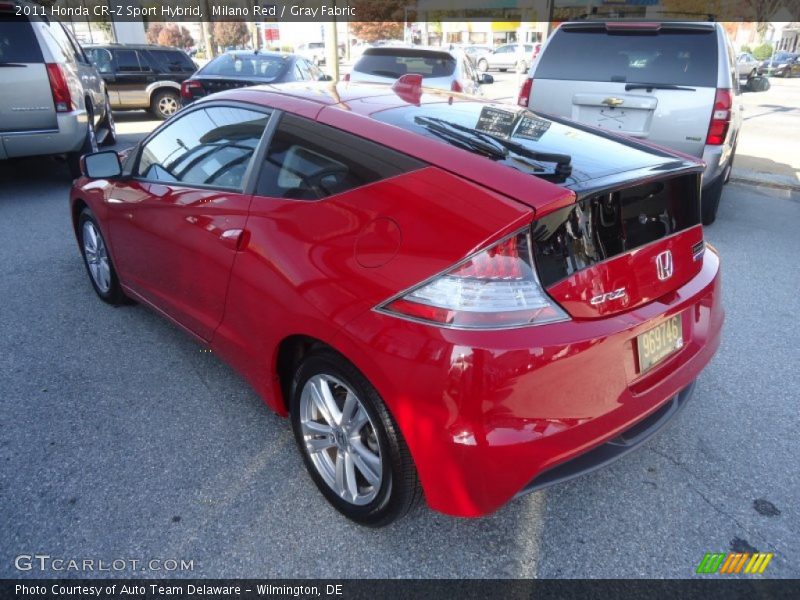 Milano Red / Gray Fabric 2011 Honda CR-Z Sport Hybrid