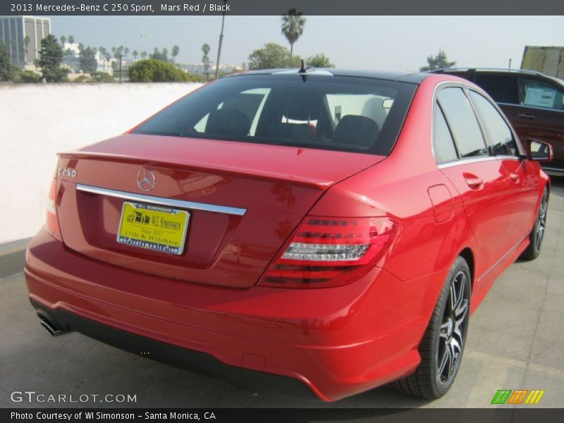 Mars Red / Black 2013 Mercedes-Benz C 250 Sport