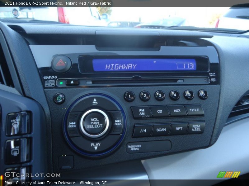 Milano Red / Gray Fabric 2011 Honda CR-Z Sport Hybrid