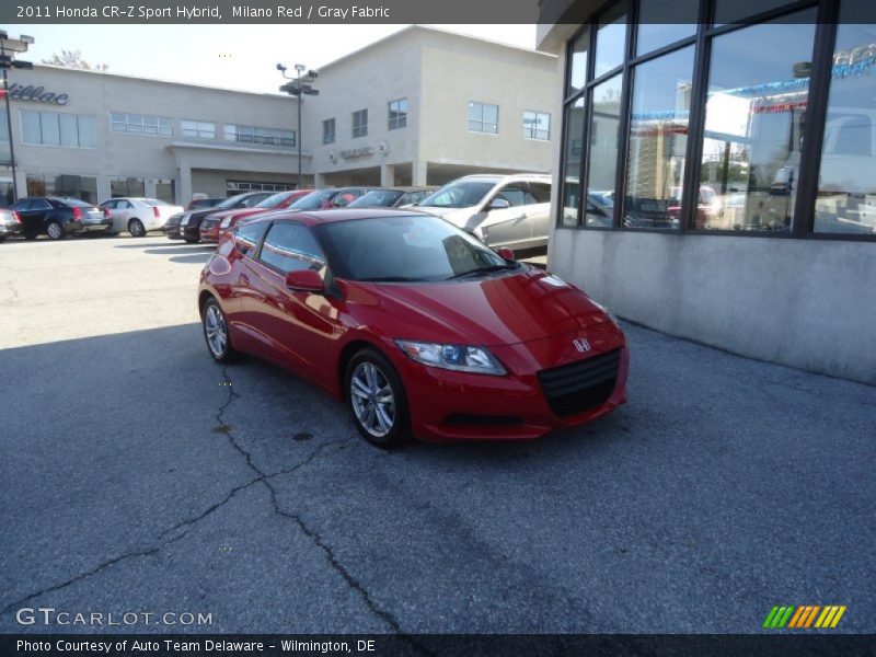 Milano Red / Gray Fabric 2011 Honda CR-Z Sport Hybrid