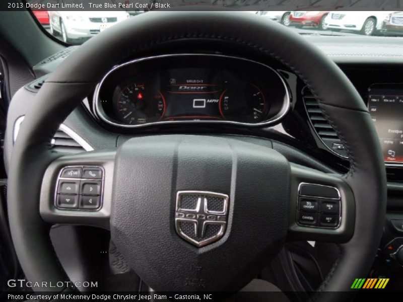True Blue Pearl Coat / Black 2013 Dodge Dart Limited