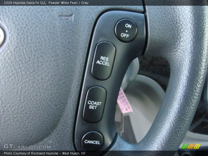 Powder White Pearl / Gray 2009 Hyundai Santa Fe GLS