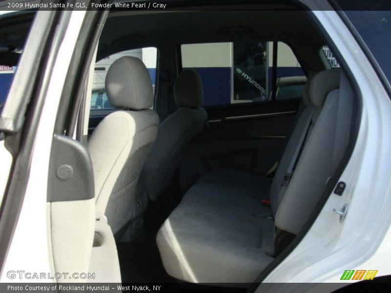 Powder White Pearl / Gray 2009 Hyundai Santa Fe GLS