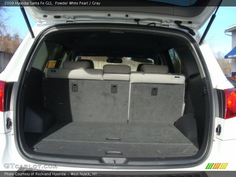 Powder White Pearl / Gray 2009 Hyundai Santa Fe GLS