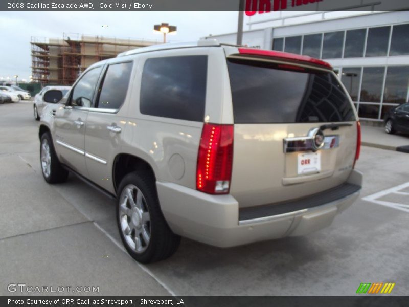 Gold Mist / Ebony 2008 Cadillac Escalade AWD