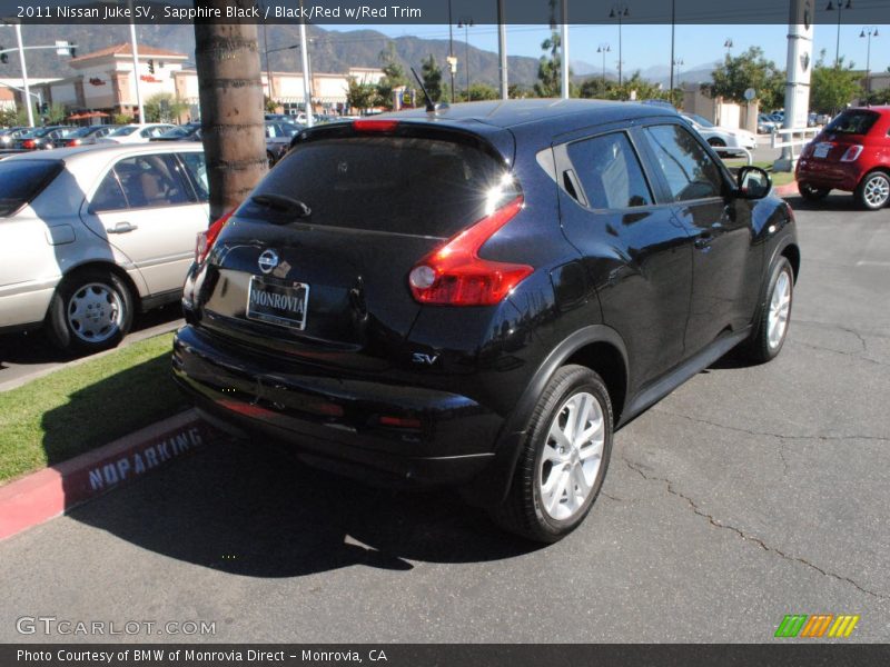 Sapphire Black / Black/Red w/Red Trim 2011 Nissan Juke SV