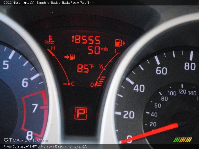Sapphire Black / Black/Red w/Red Trim 2011 Nissan Juke SV