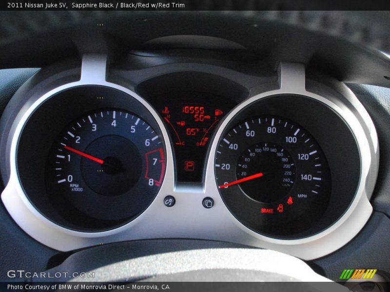Sapphire Black / Black/Red w/Red Trim 2011 Nissan Juke SV
