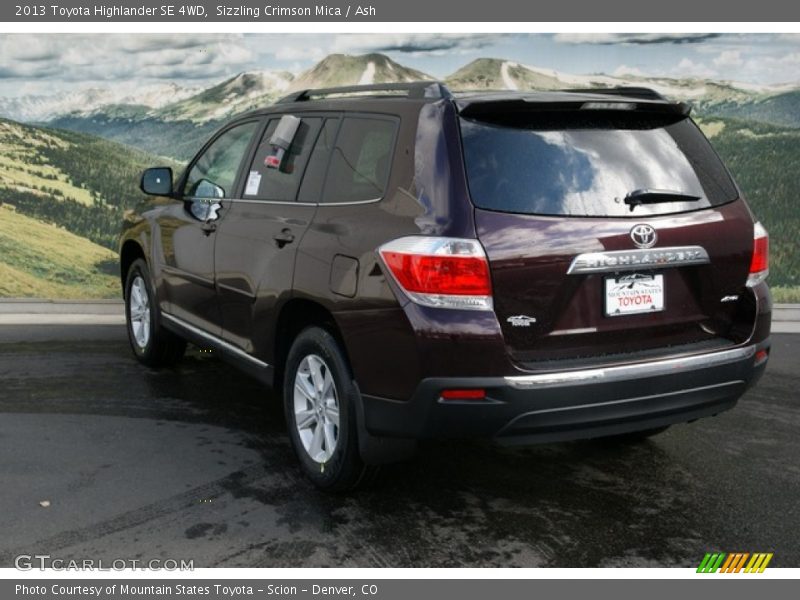 Sizzling Crimson Mica / Ash 2013 Toyota Highlander SE 4WD