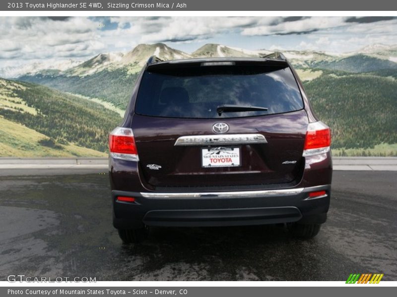 Sizzling Crimson Mica / Ash 2013 Toyota Highlander SE 4WD