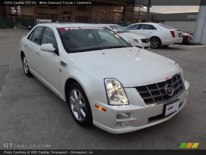 White Diamond Tricoat / Cashmere 2009 Cadillac STS V6
