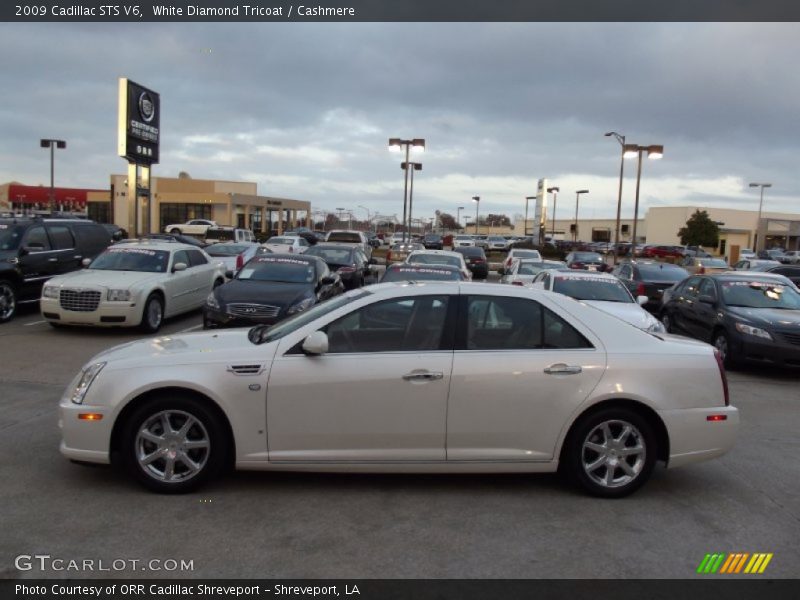 White Diamond Tricoat / Cashmere 2009 Cadillac STS V6