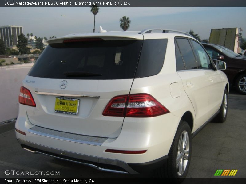 Diamond White Metallic / Black 2013 Mercedes-Benz ML 350 4Matic