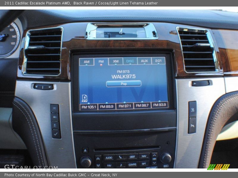 Black Raven / Cocoa/Light Linen Tehama Leather 2011 Cadillac Escalade Platinum AWD