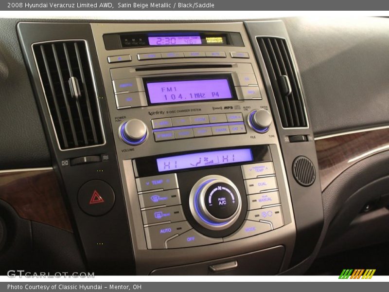 Controls of 2008 Veracruz Limited AWD